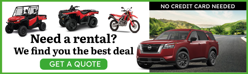 Car rental, utv rental atv rentals motorcycle rentals